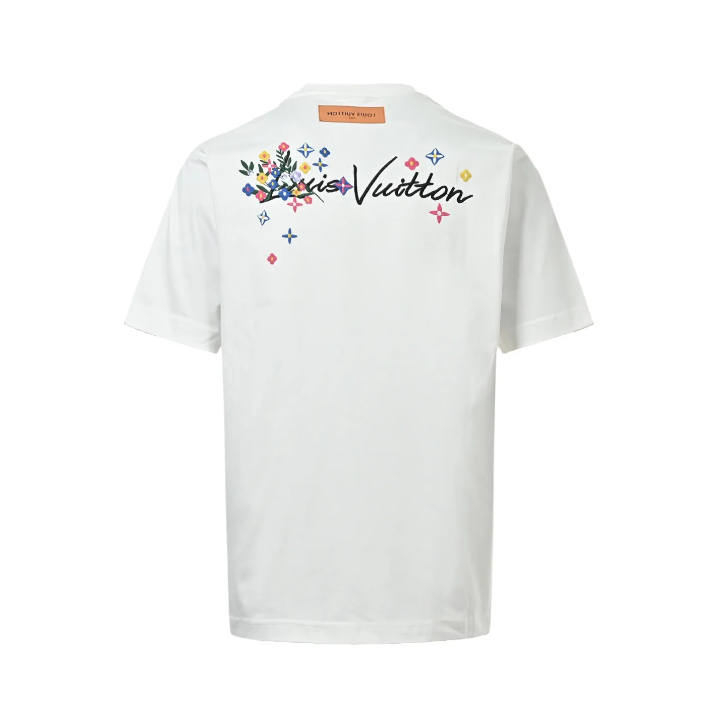 Louis Vuitton/Louis Vuitton 26ss floral initials embroidered round neck short sleeves